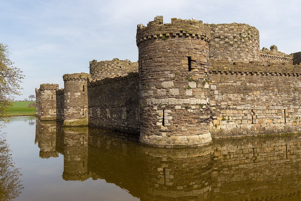 Beaumaris Castle and its moat