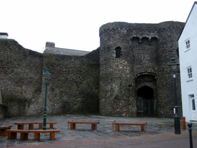 Carmarthen Castle stone gateway