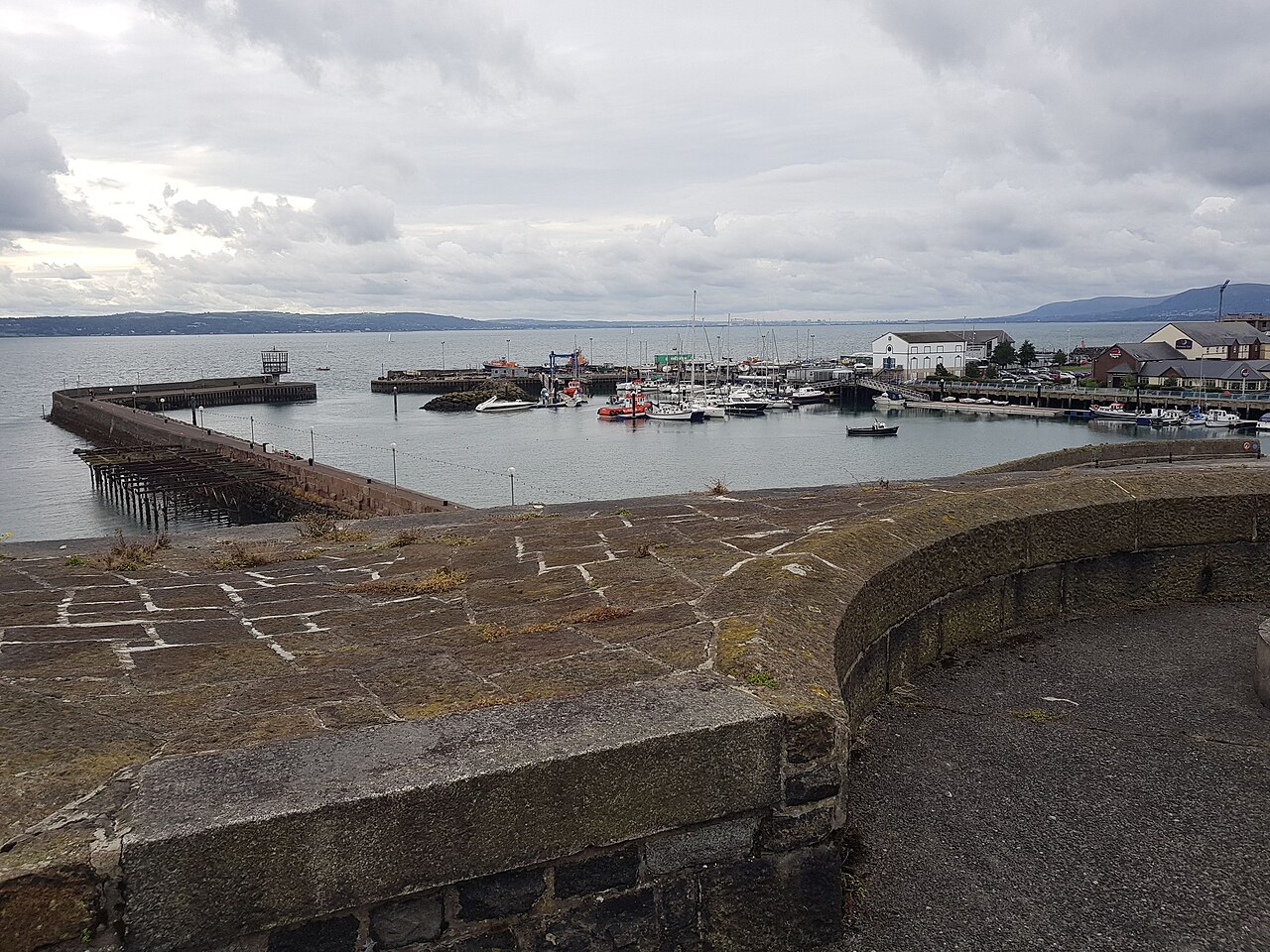 Carrickfergus harbour viewed from the castle walls