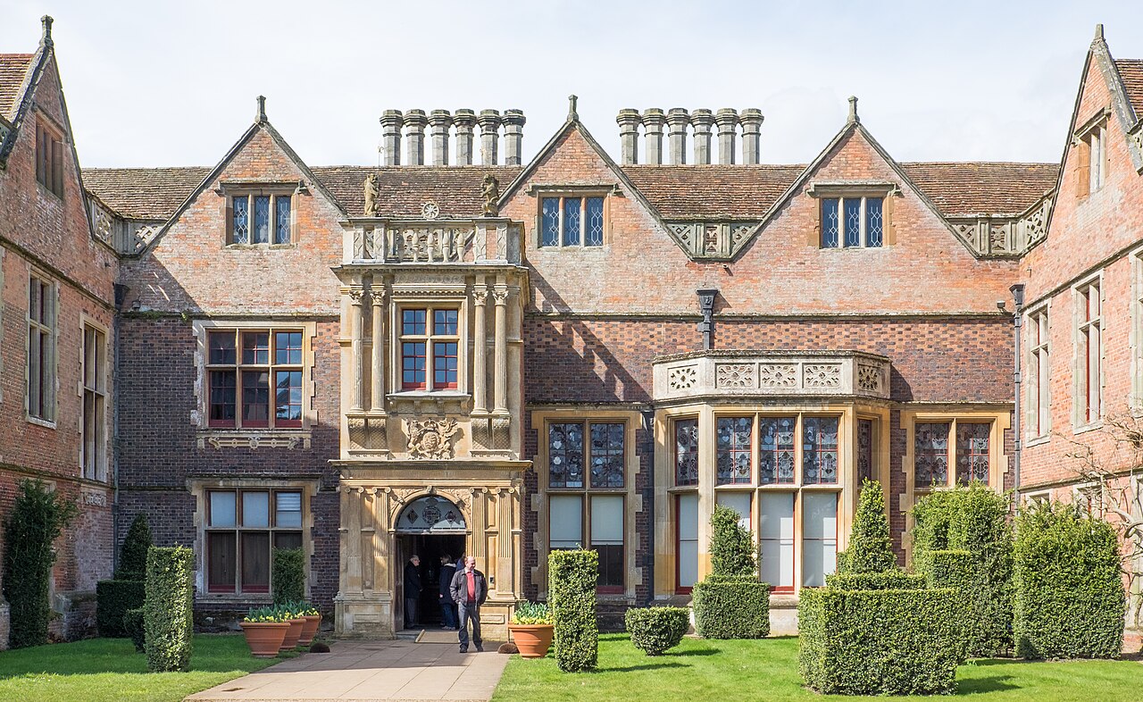 Brick front of Charlecote Park house