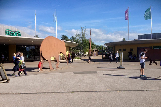 The entrance forecourt at Chester Zoo