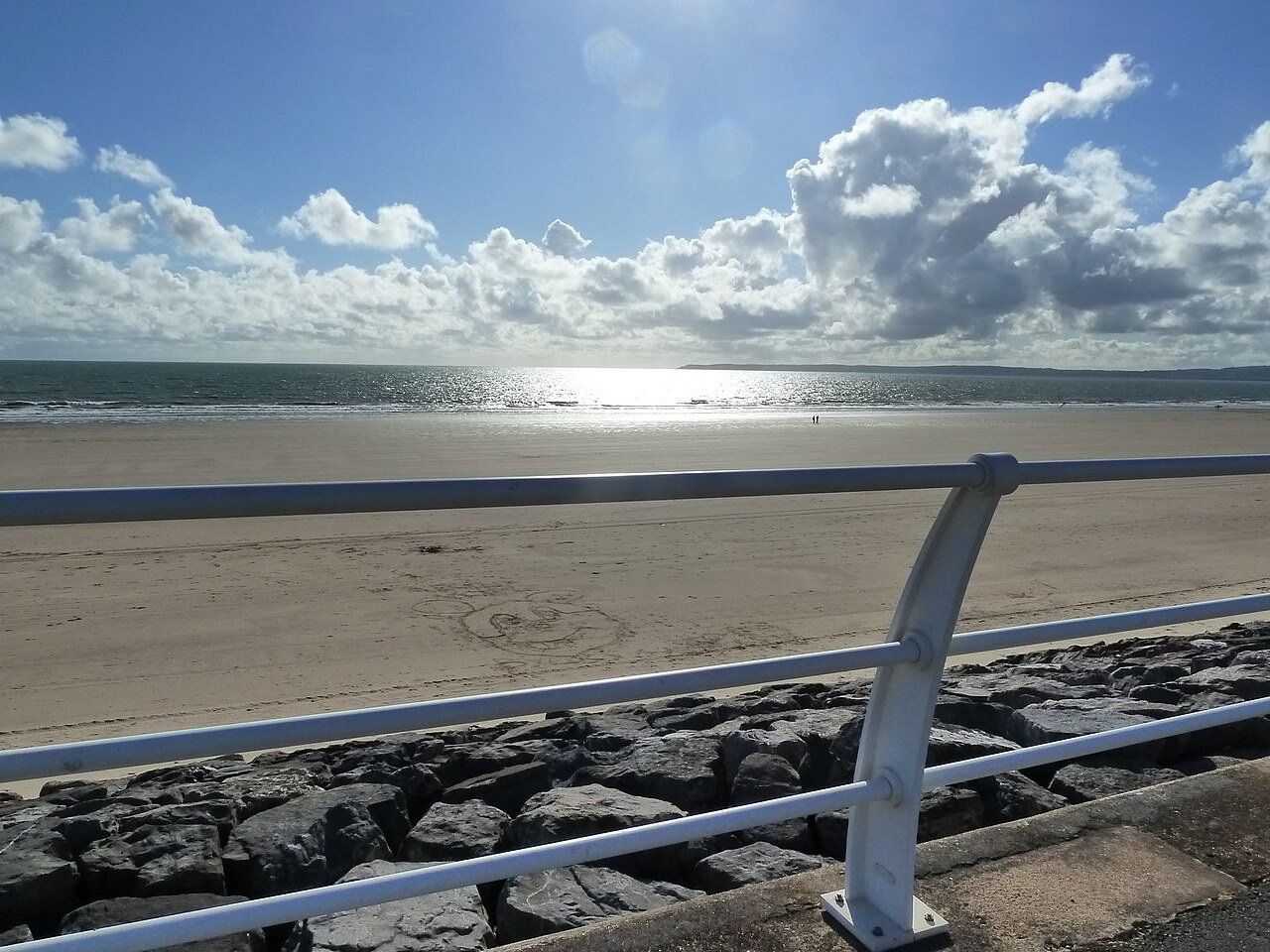 Aberavon beach seen from the promenade
