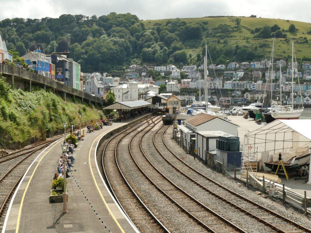 Kingswear railway station seen from the footbridge