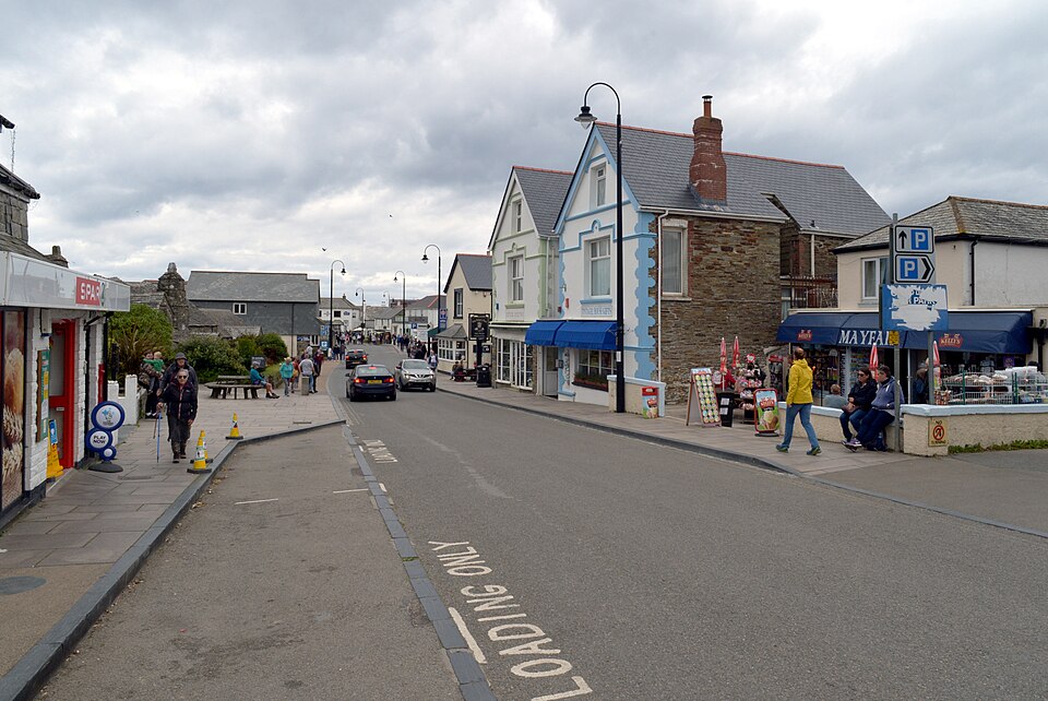 Fore Street in Tintagel village