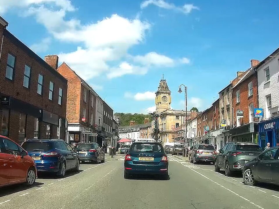 Broad Street in Welshpool, Powys.