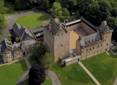 Stone buildings of Dean Castle in Kilmarnock