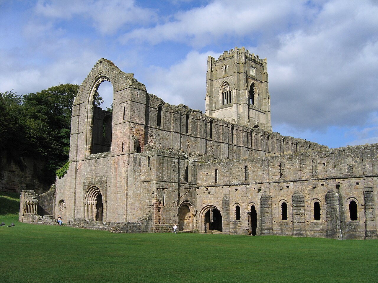 The ruins of Fountains Abbey
