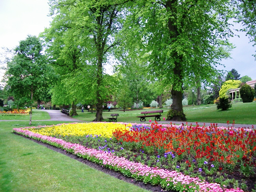 Paths and planting in Valley Gardens, Harrogate