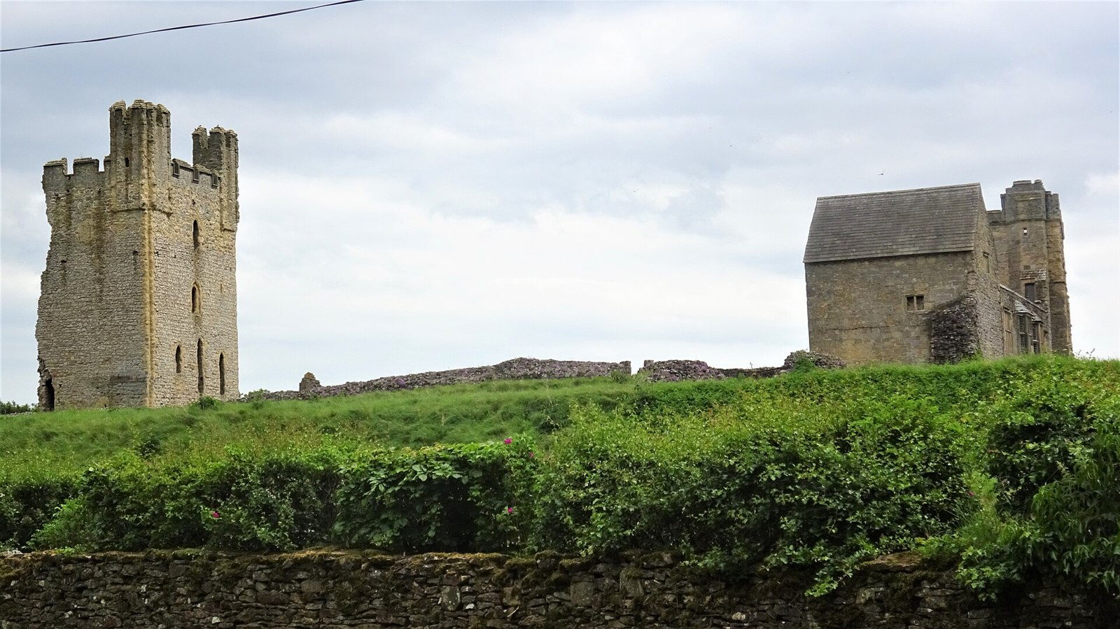 Ruins of Helmsley Castle above the town
