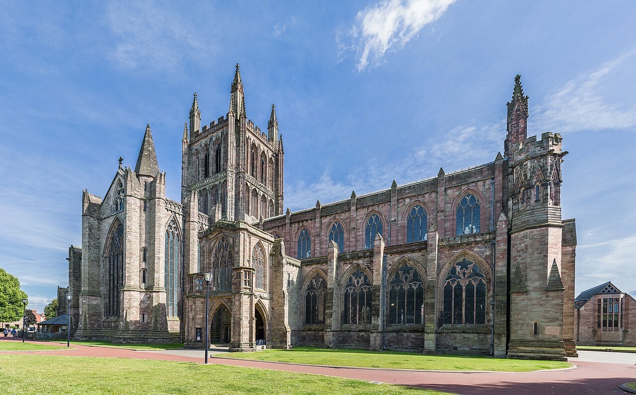 Hereford Cathedral seen from the north-west