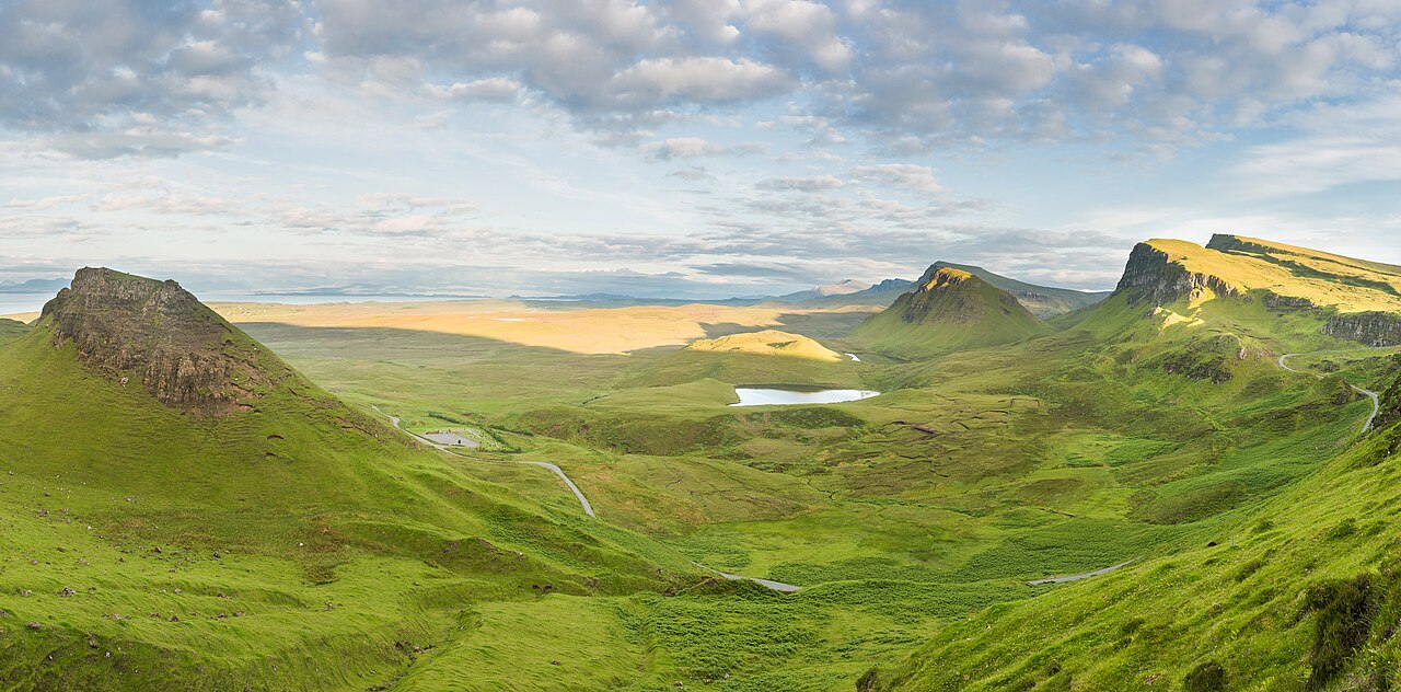 The Quiraing landscape on the Isle of Skye