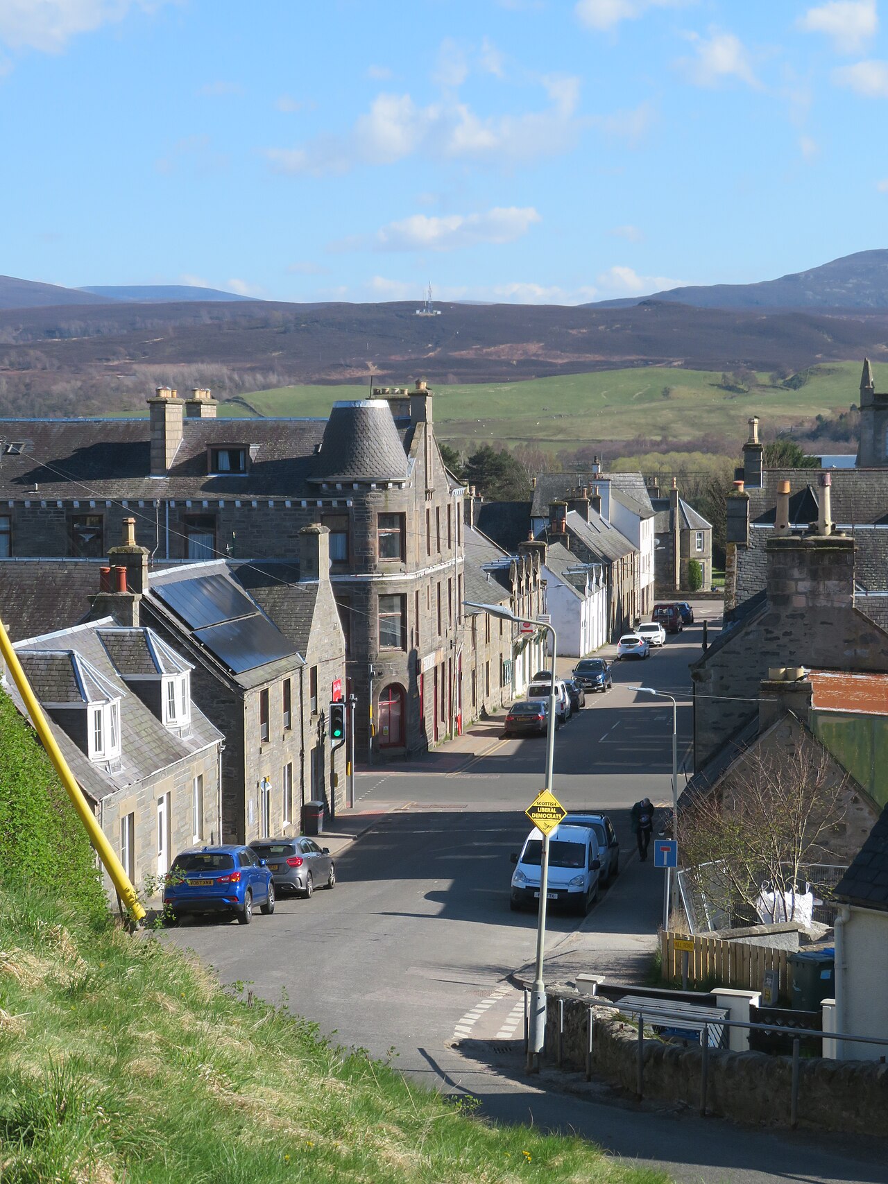 View across Kingussie town centre