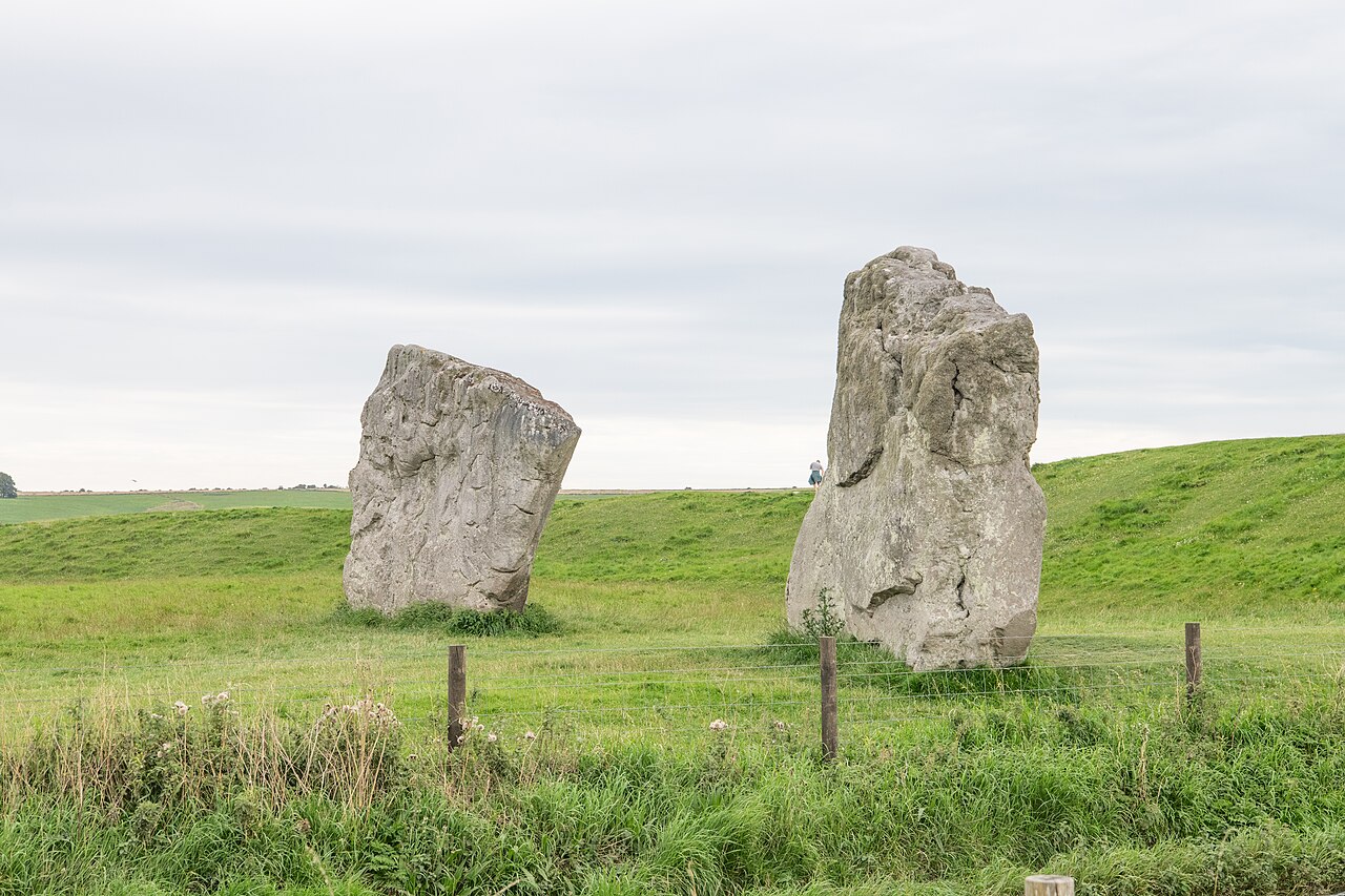 Standing stones in Avebury henge in Wiltshire