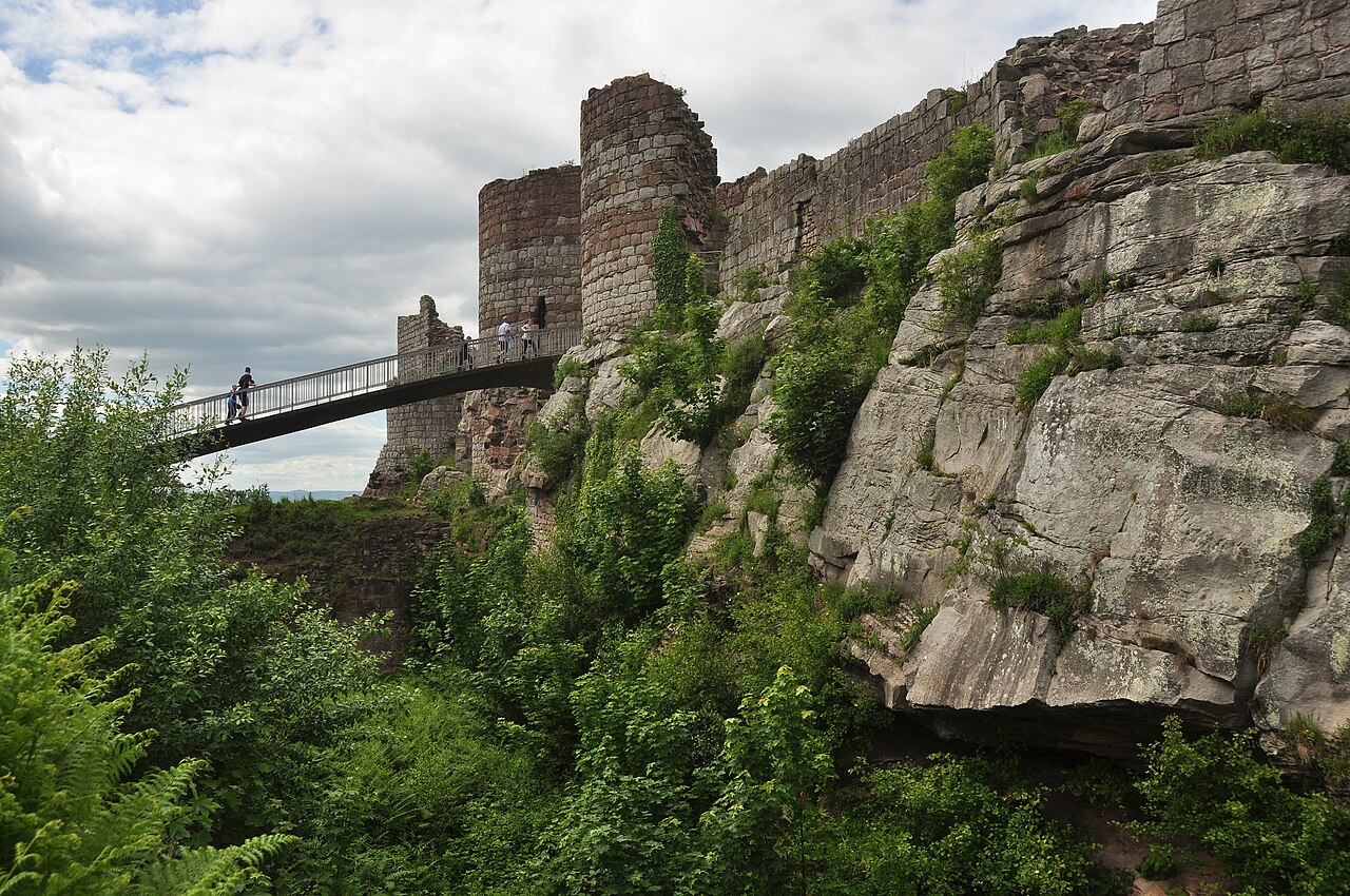 Beeston Castle ruins on a Cheshire hill
