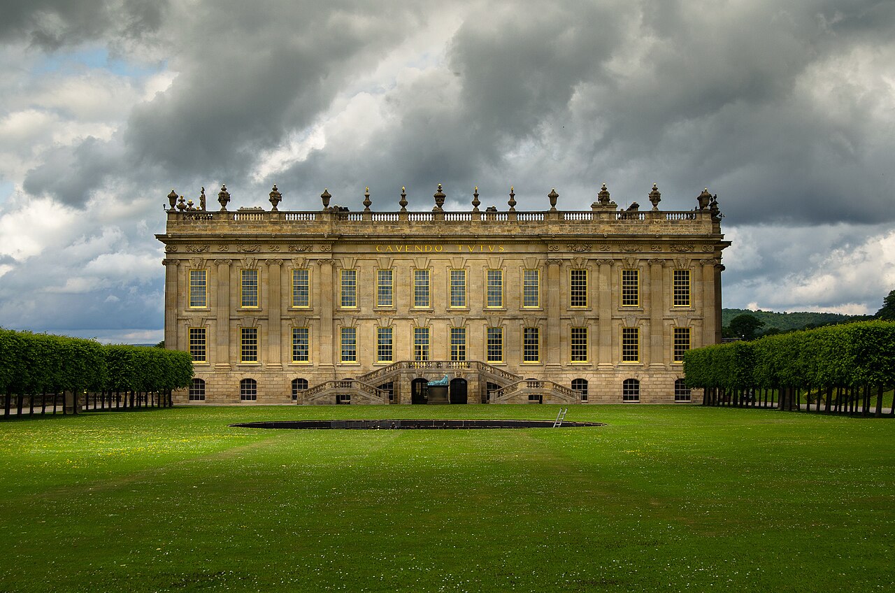 South front of Chatsworth House across its lawn
