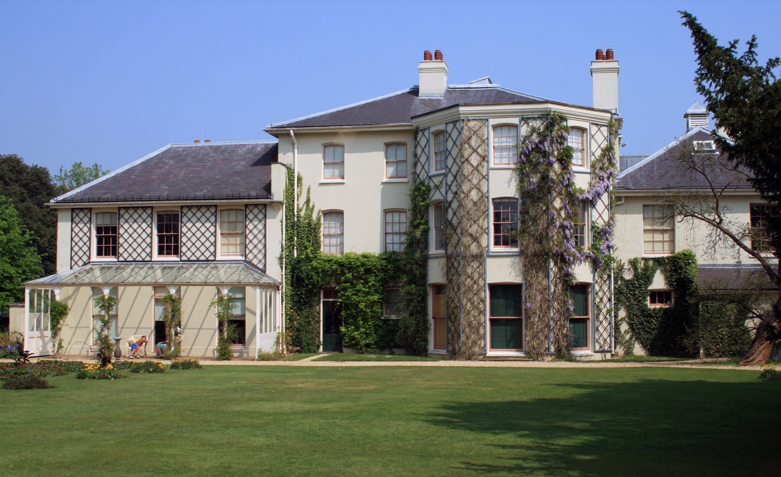 Garden side of Down House, the former home of Charles Darwin