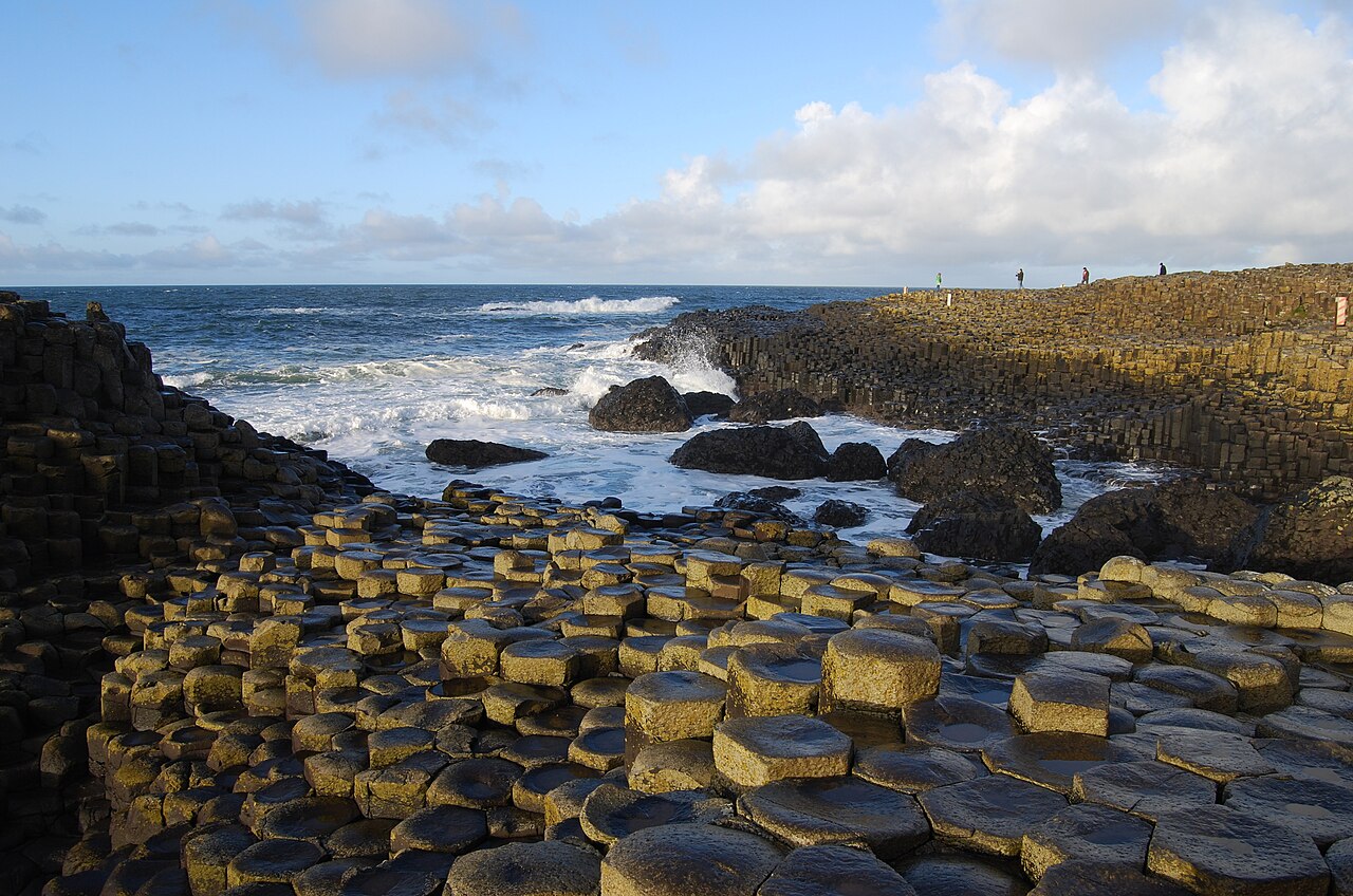 Basalt columns beside the sea at Giant's Causeway