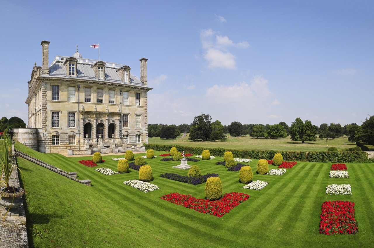 Kingston Lacy house and formal garden in Dorset