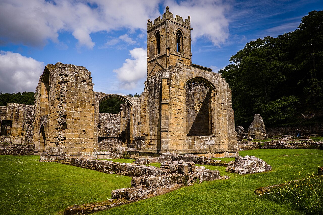 Church and cloister ruins at Mount Grace Priory