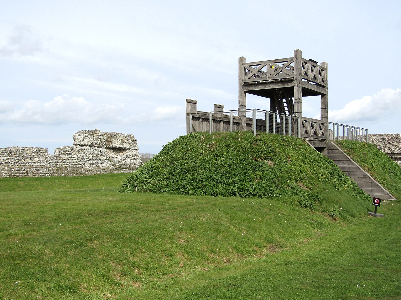 Reconstructed Claudian gateway at Richborough Roman Fort