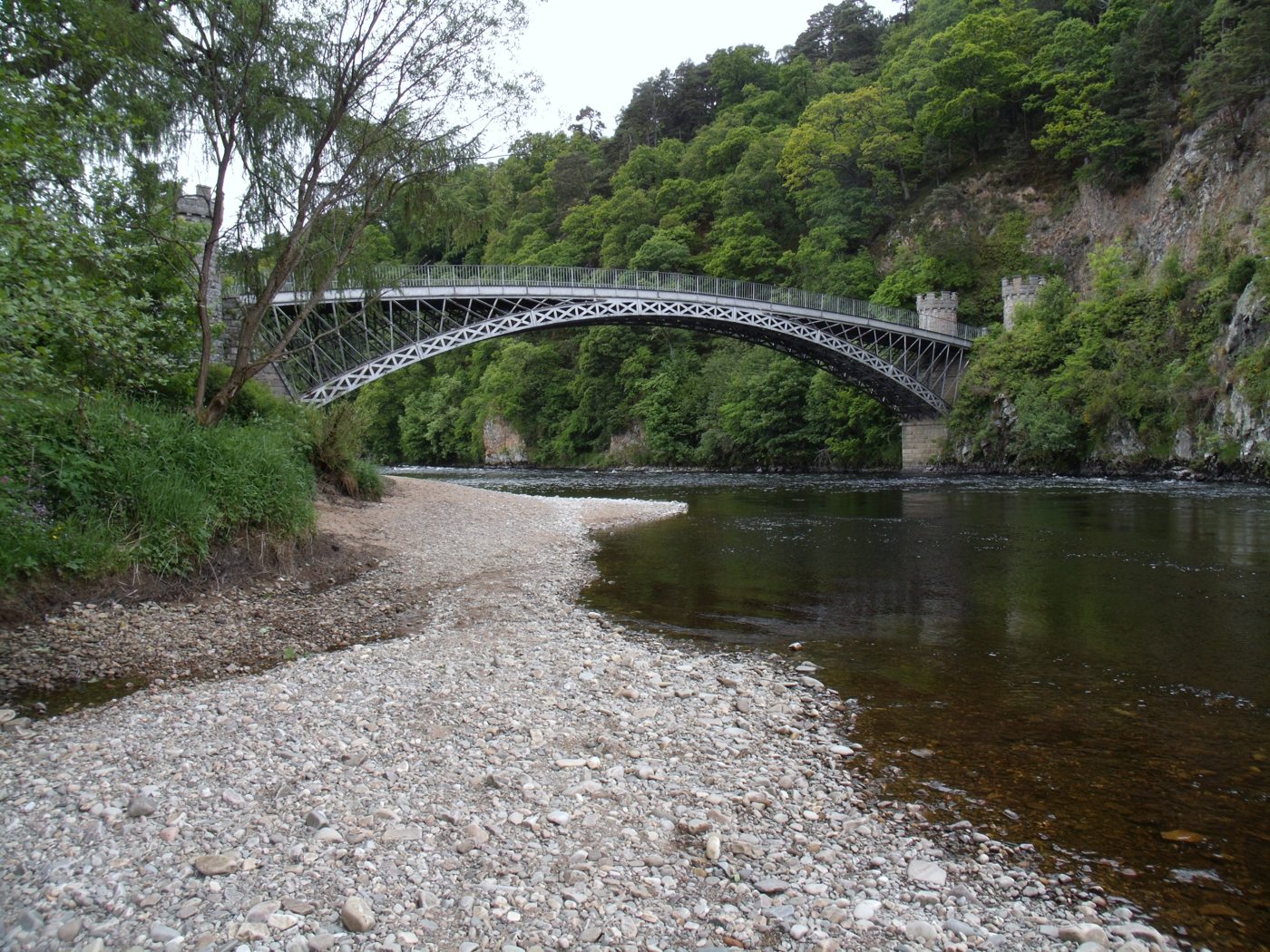 Craigellachie Bridge spanning the River Spey in Moray