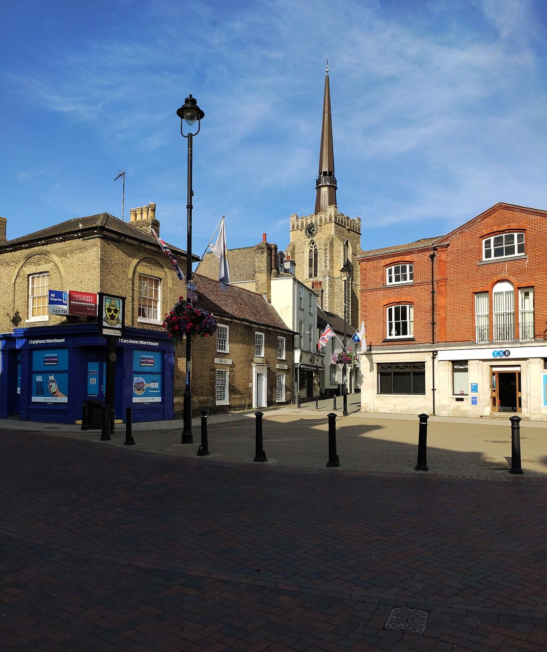 Market Place and the church in Stowmarket