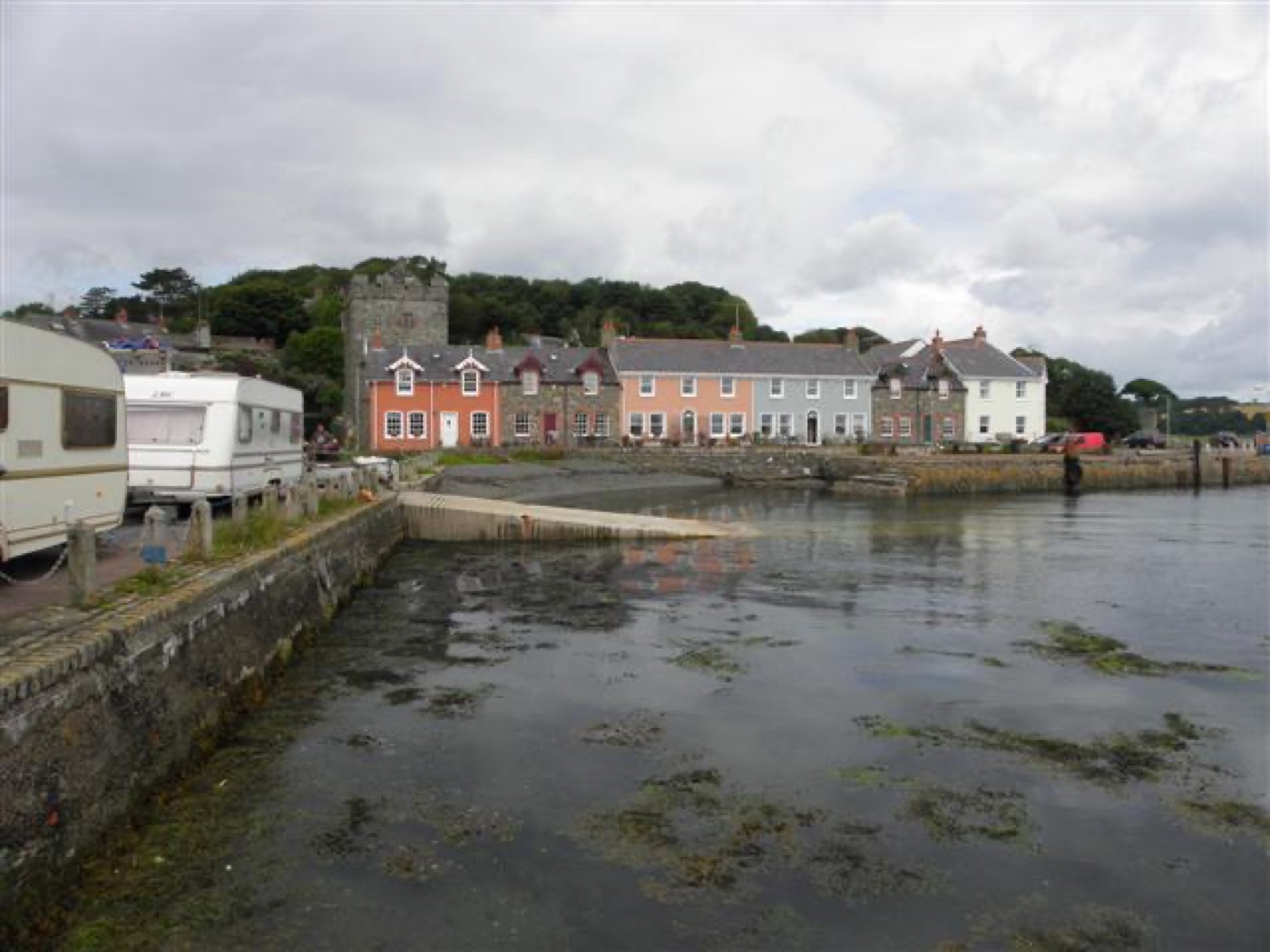 Buildings beside the lough in Strangford village