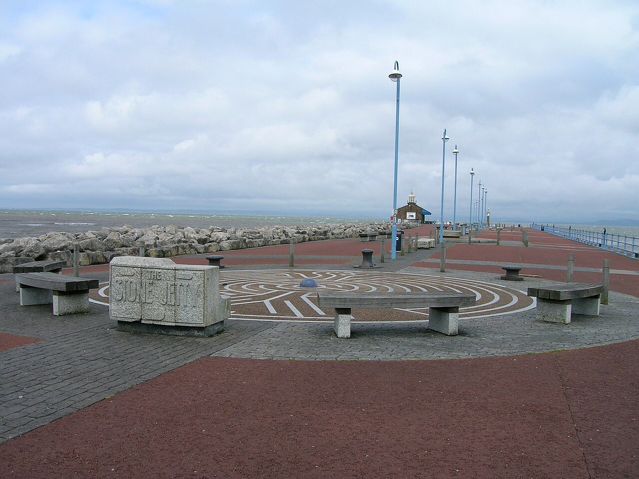 The Stone Jetty extending into Morecambe Bay