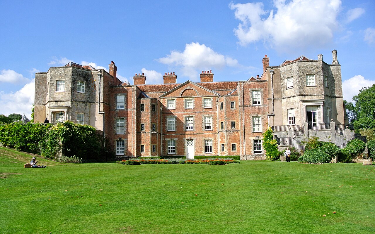 Mottisfont house seen across its lawn