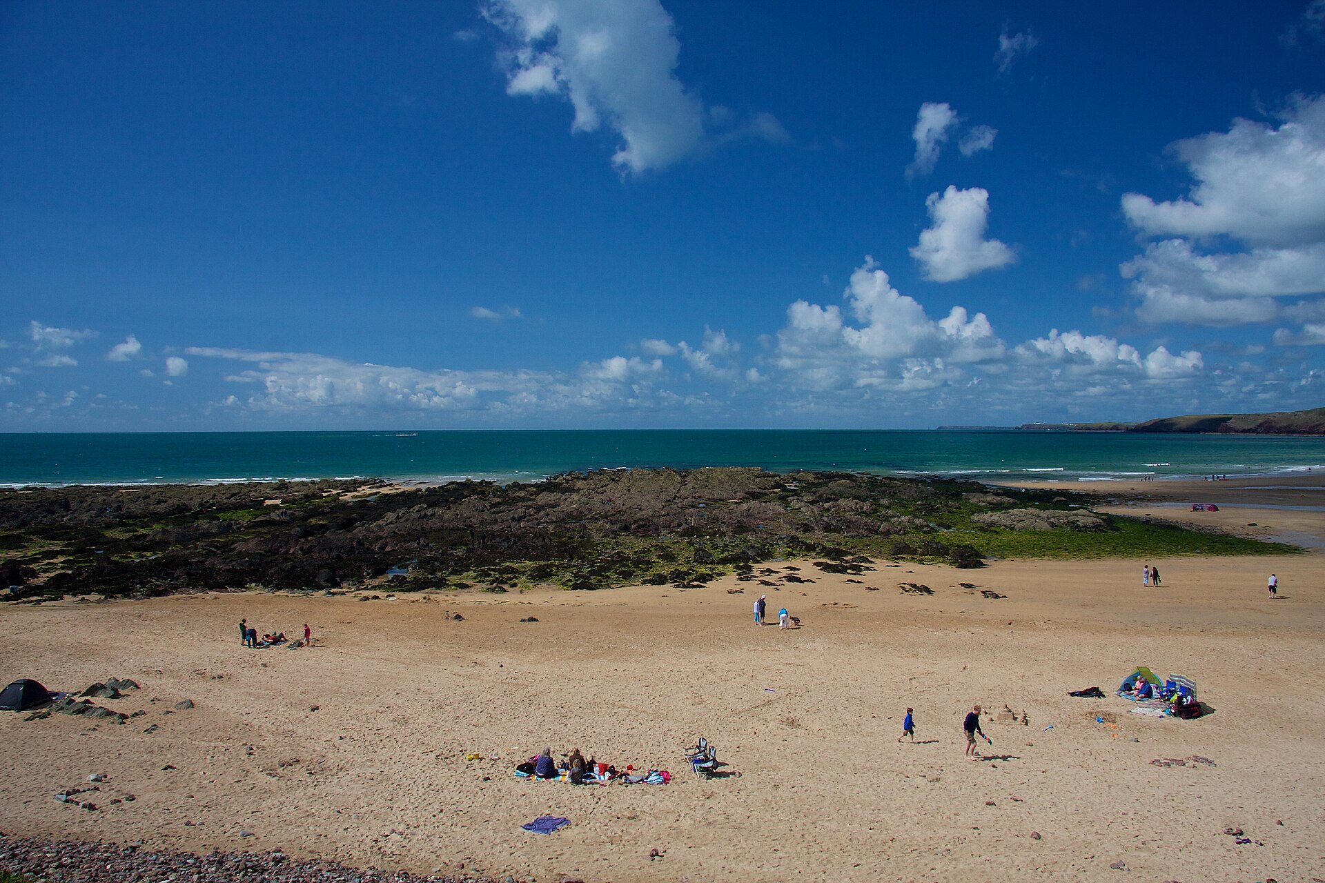 Sand and rocky foreshore at Freshwater West
