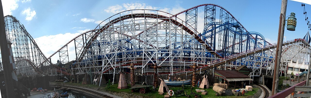 Rollercoasters at Pleasure Beach Resort in Blackpool