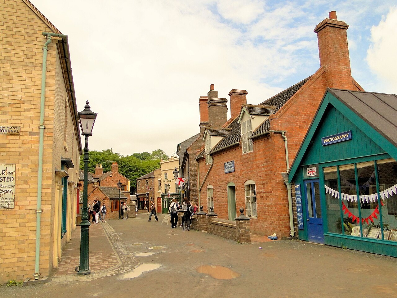 Street of reconstructed Victorian shops at Blists Hill
