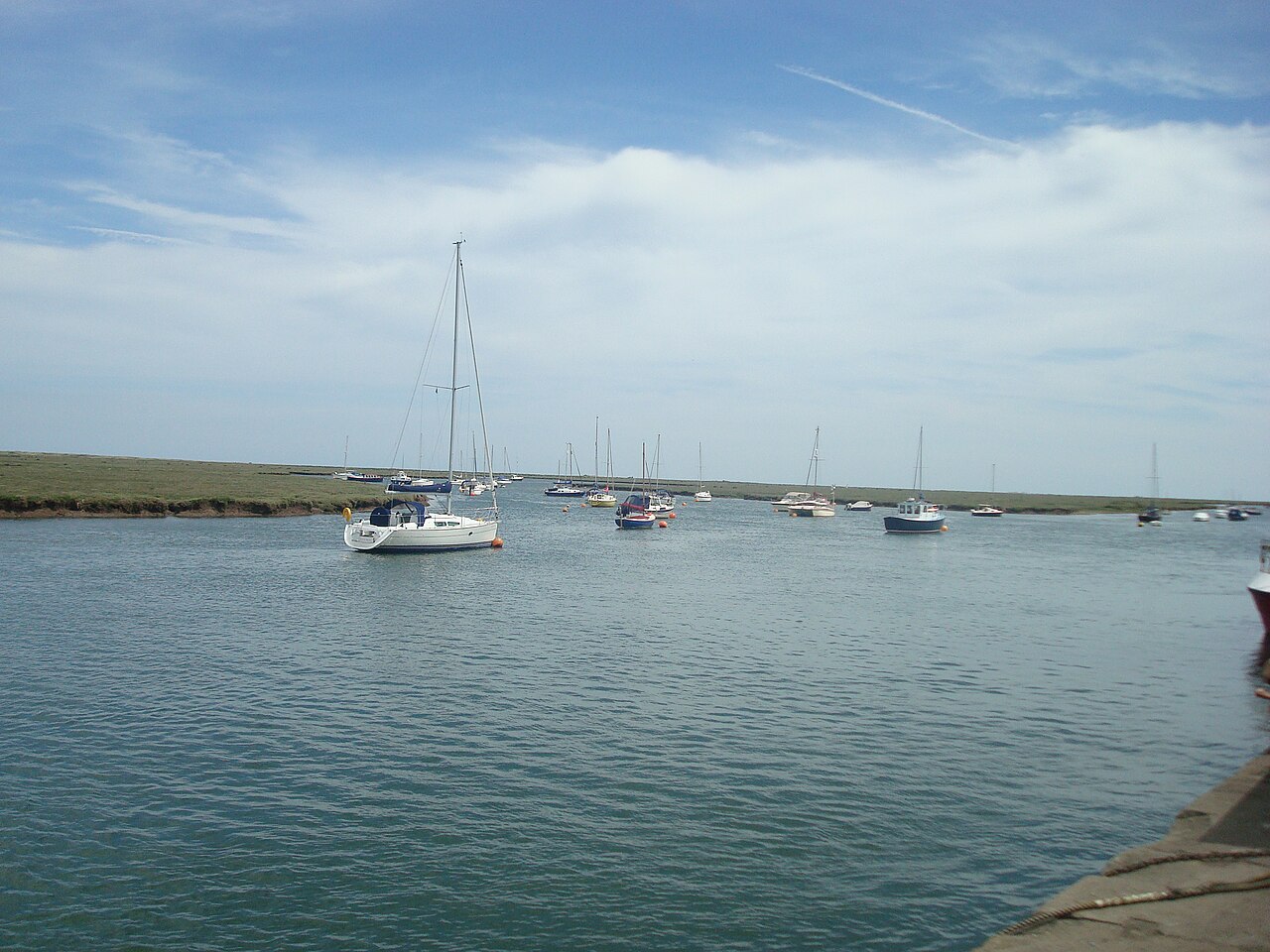 Boats in Wells-next-the-Sea harbour, Norfolk