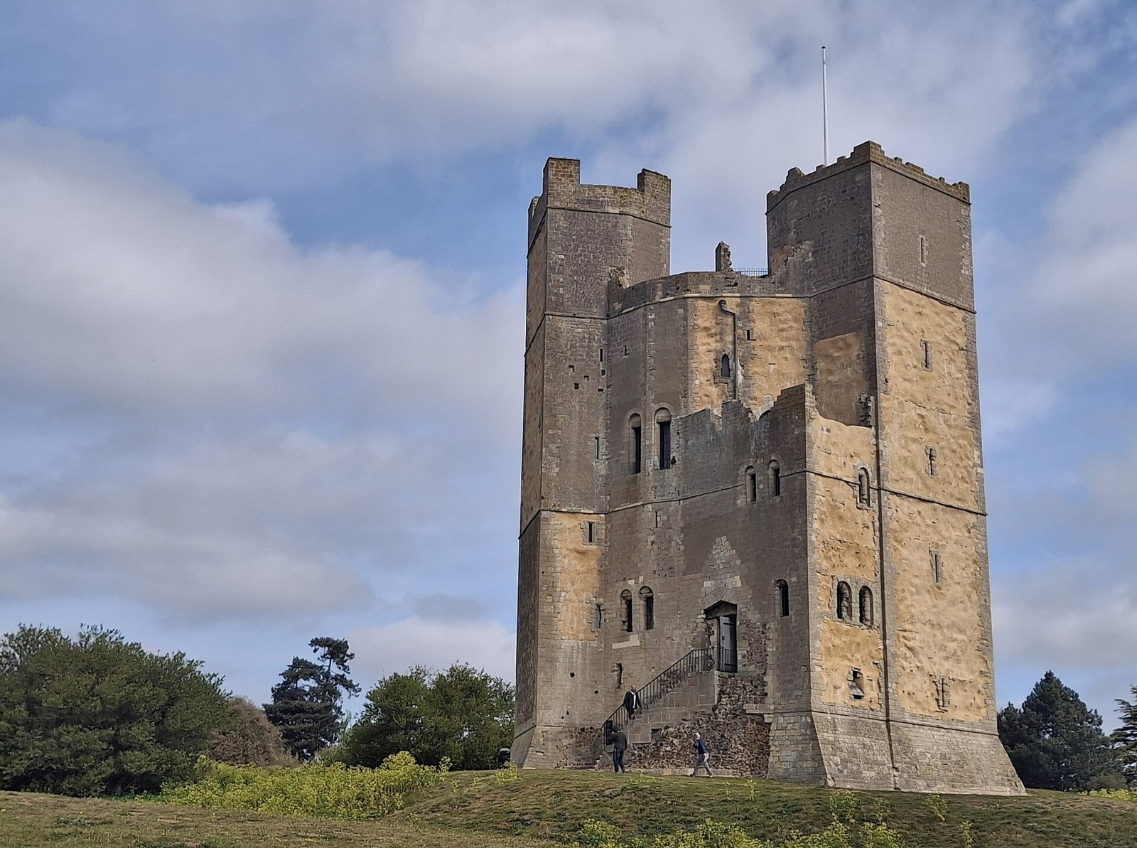 Orford Castle keep above the Suffolk village