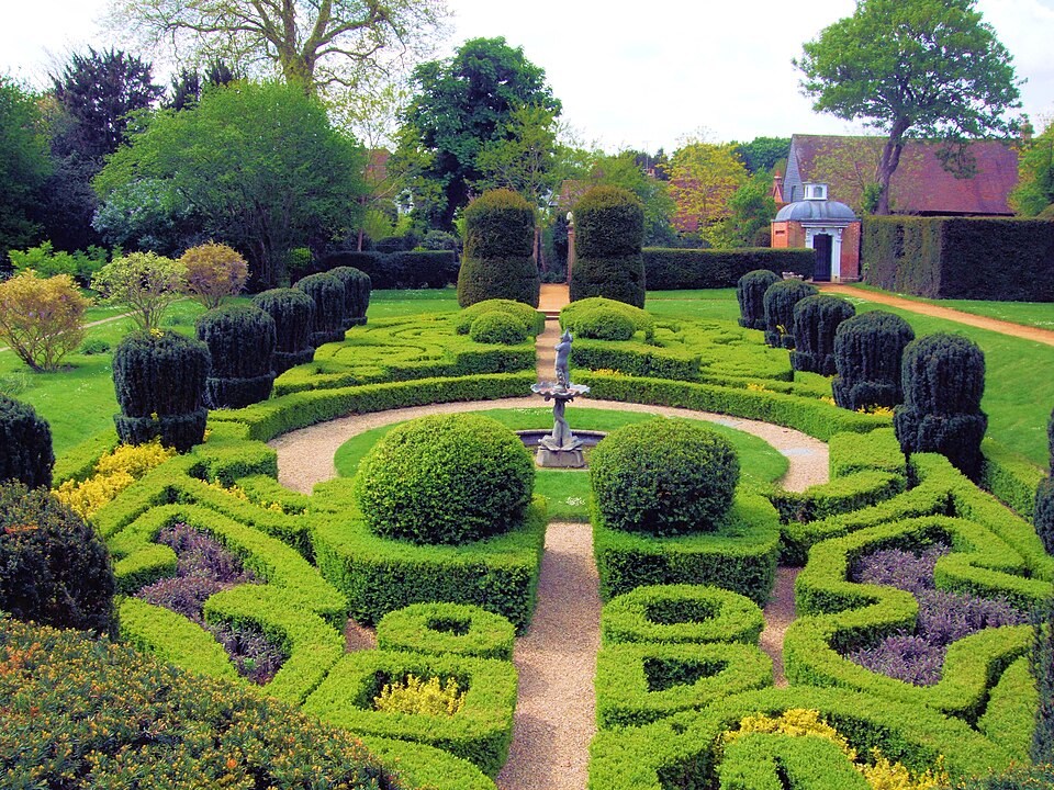 The Dutch Garden at Bridge End Garden in Saffron Walden