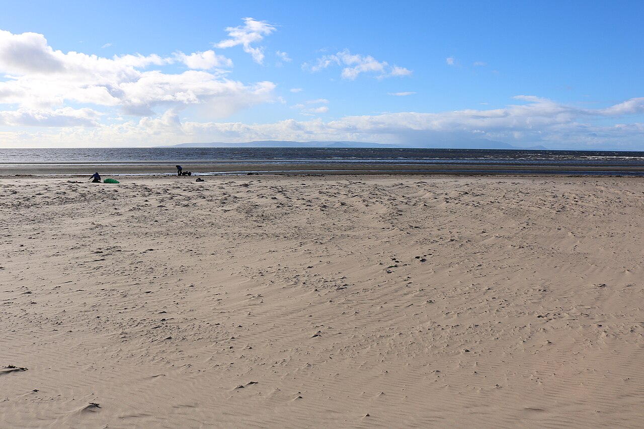 The sandy beach and shore at Ayr
