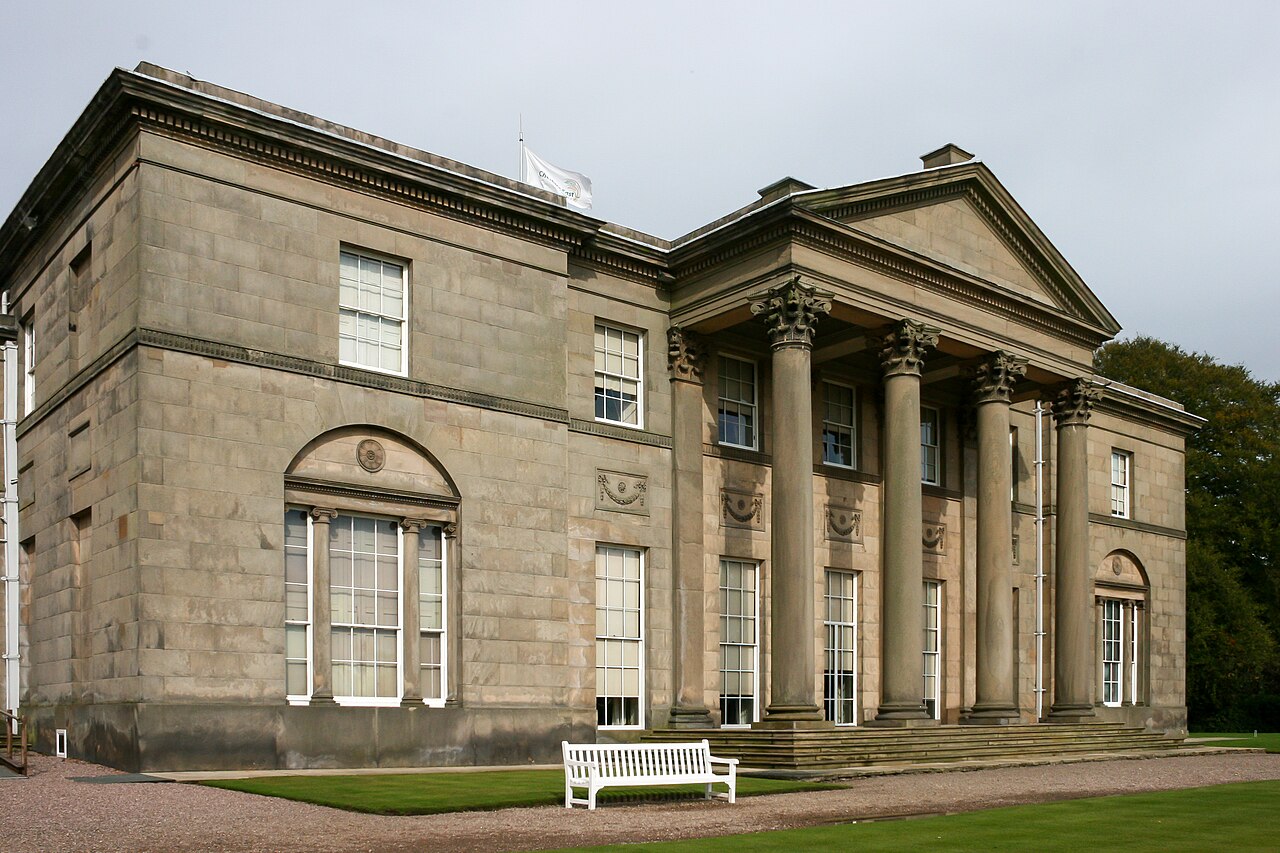 Columned facade of Tatton Hall