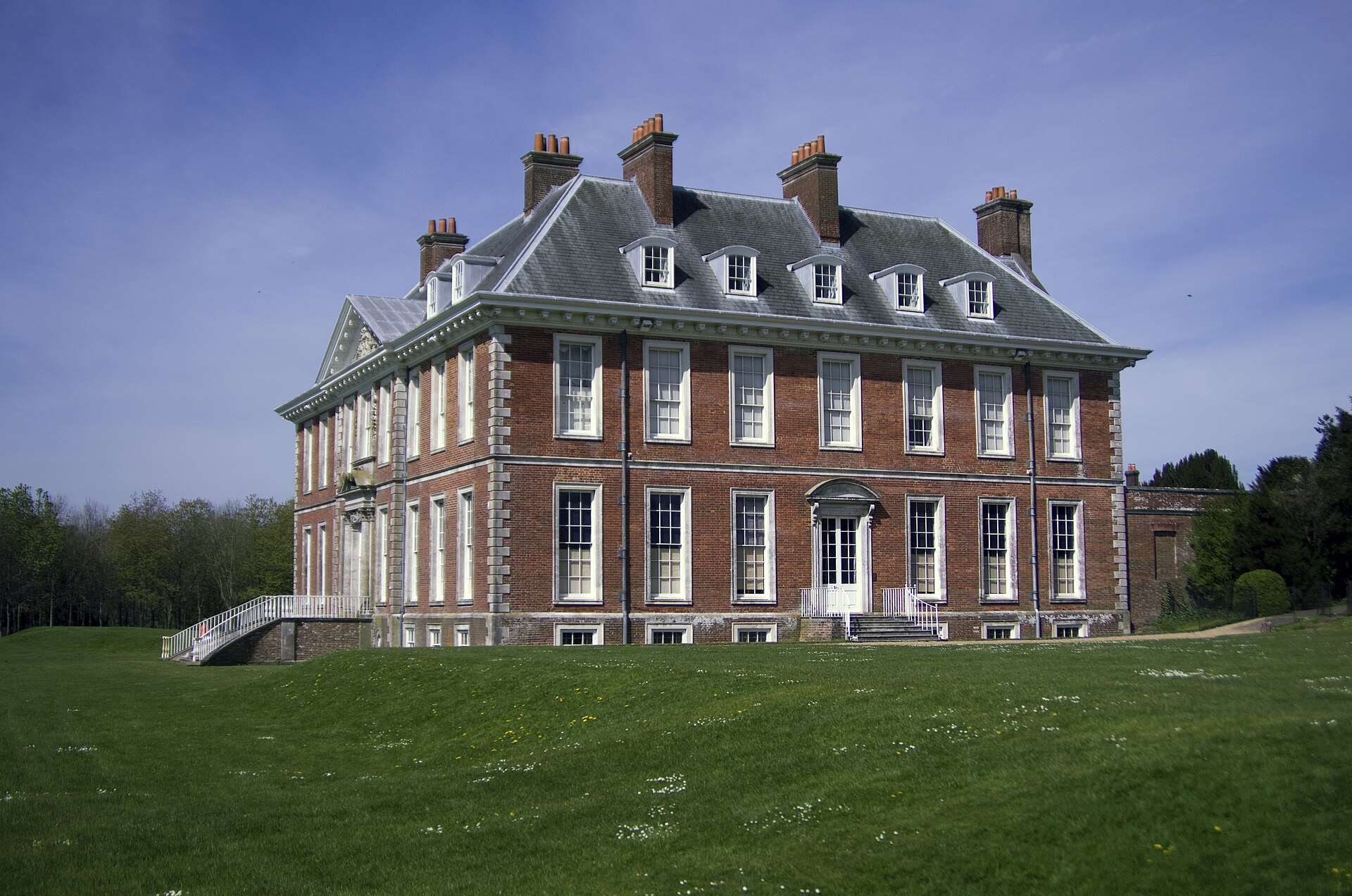 Uppark House on the South Downs ridge