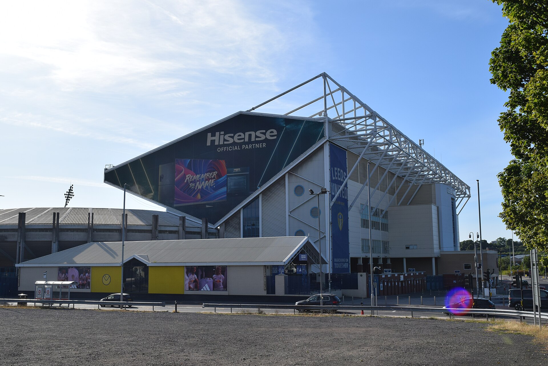 East Stand and club shop at Elland Road