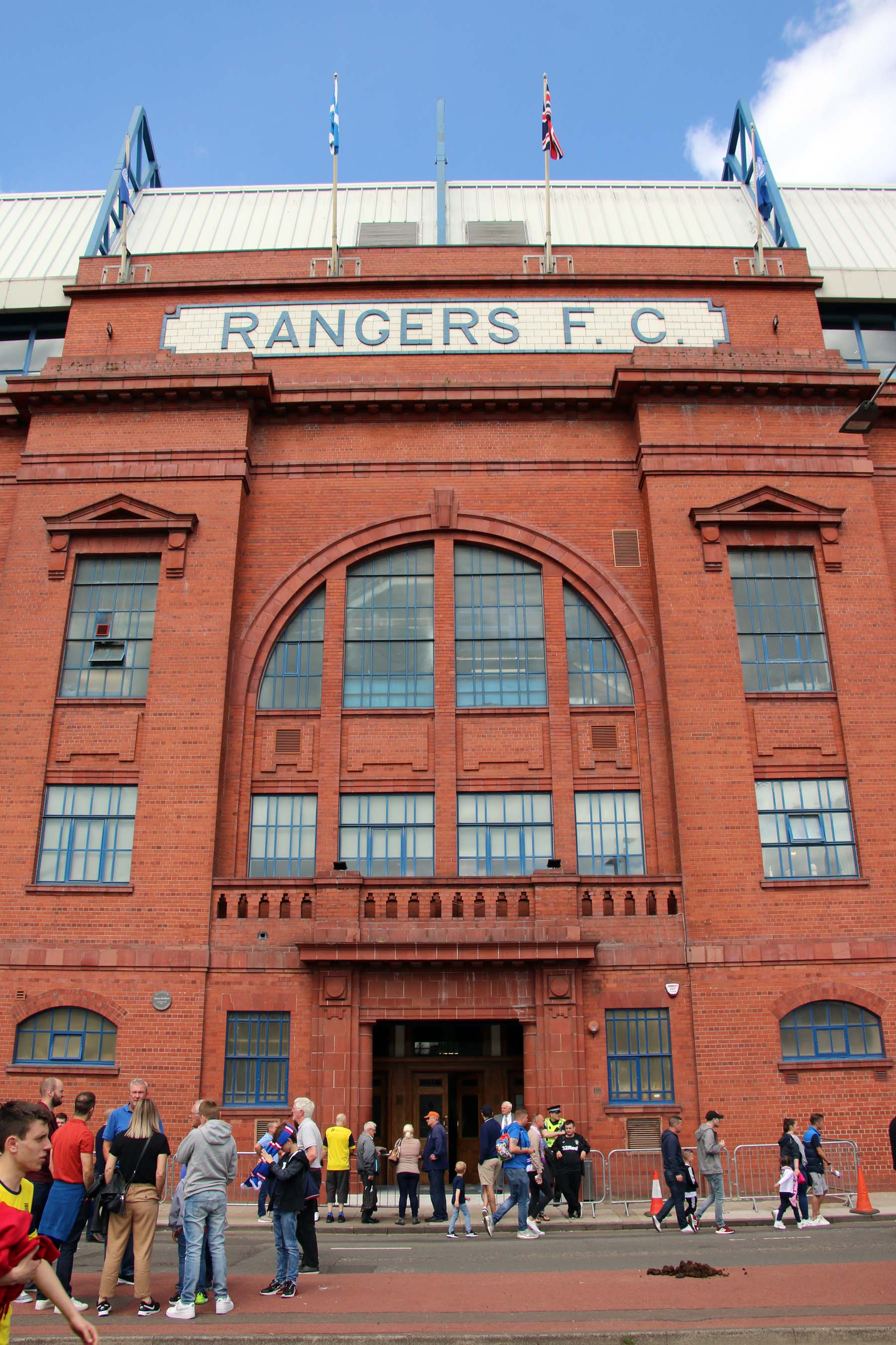 Bill Struth Main Stand entrance at Ibrox Stadium