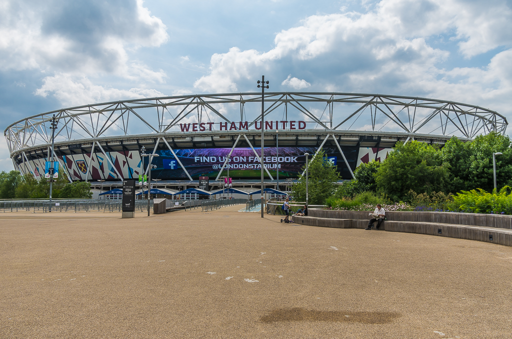 London Stadium exterior in Queen Elizabeth Olympic Park