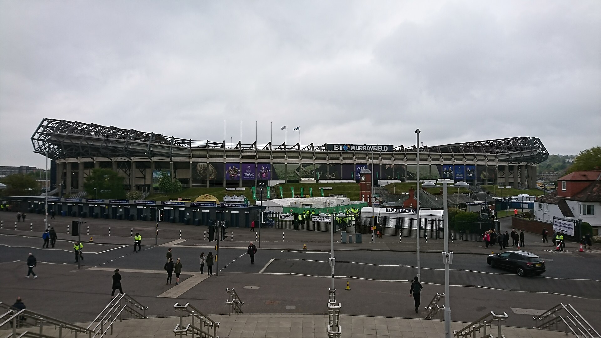 Murrayfield stadium, photographed before Scottish Gas naming