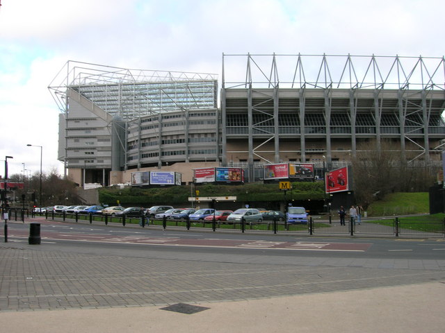 St James' Park in Newcastle, viewed from the south