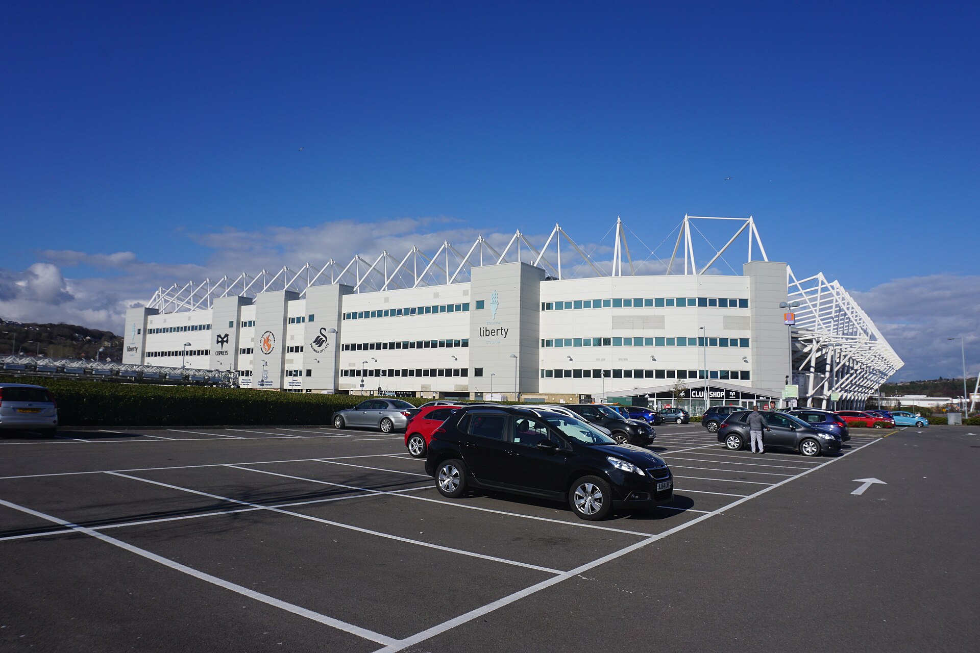 Swansea.com Stadium, photographed under its former Liberty Stadium name