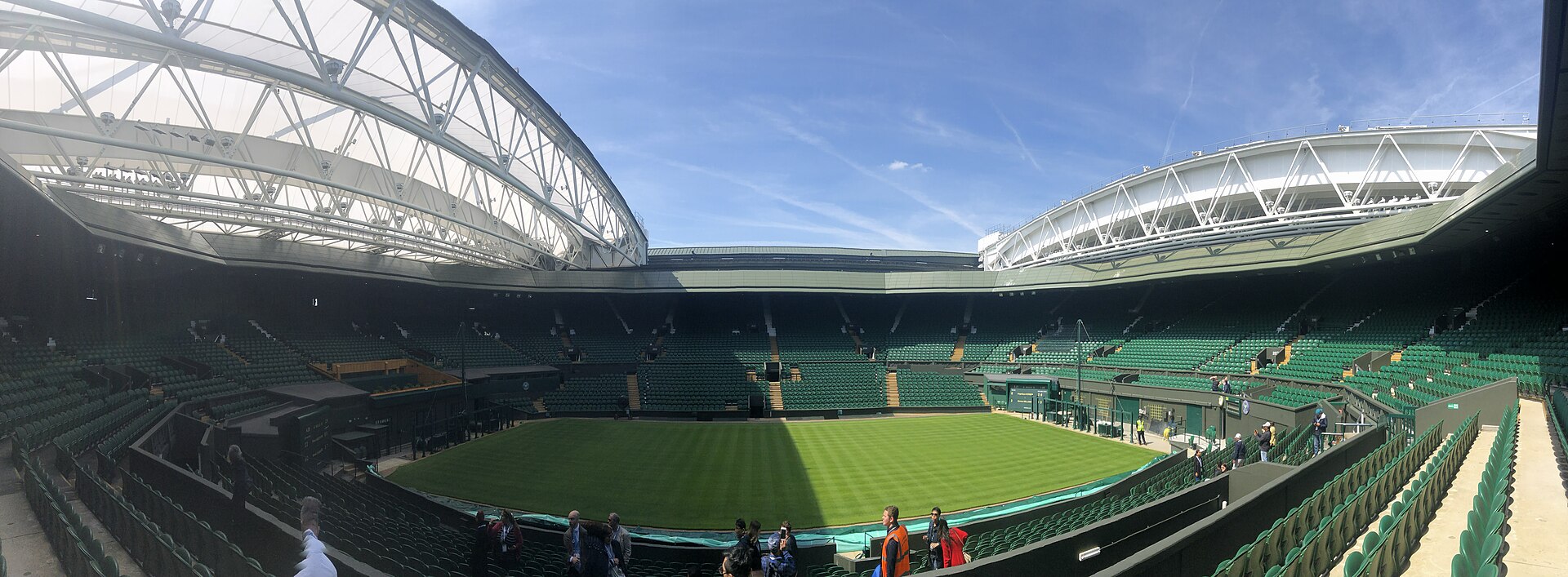 Wimbledon Centre Court in May 2019, outside the Championships